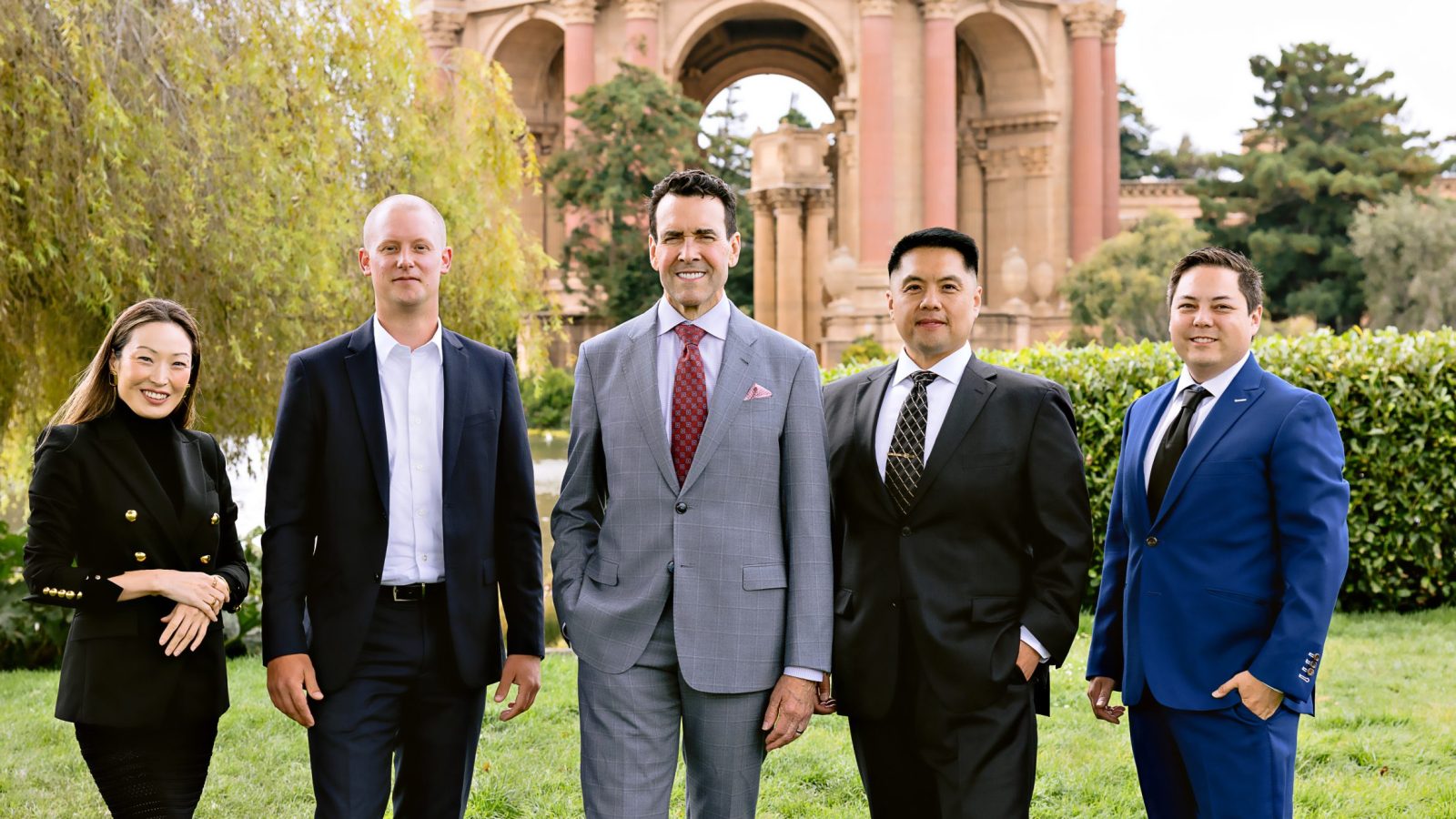 The Haven Group Team of San Francisco Real Estate Agents in front of the Palace of Fine Arts